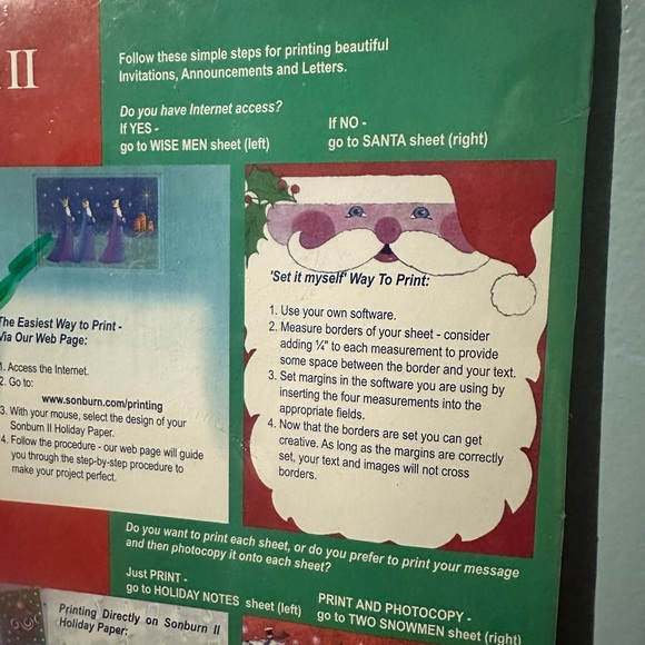 Christmas Craft Paper Stationary Holidays Stocking Sonburn 100 Sheets New Sealed - Picture 13 of 14